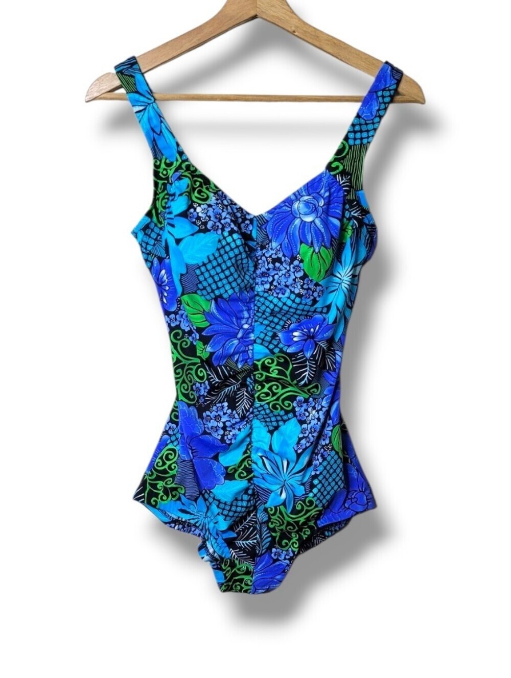 Maxine Of Hollywood Floral Ruched One Piece Swimsuit 12